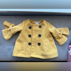 Max Studio Kids Yellow Double-Breasted Pea Coat